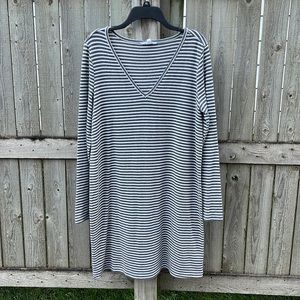 JACK by BB DAKOTA Gray and white striped dress, Lg